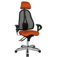 Topstar Bürostuhl Sitness 45, ST99U L54X Stoff orange, Gestell chrom von Topstar