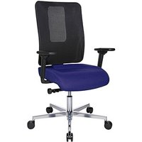 Topstar Bürostuhl Sitness Open X (N) Deluxe Alu mit Schiebesitz, OX39WTW2 T380 Stoff blau, Gestell alu von Topstar