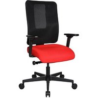 Topstar Bürostuhl Sitness Open X (N) Deluxe, OX300TW2 T310 Stoff rot, Gestell schwarz von Topstar