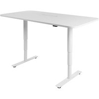 Topstar Sitness X Up Table 30 elektrisch höhenverstellbarer Schreibtisch weiß rechteckig, T-Fuß-Gestell weiß 160,0 x 80,0 cm von Topstar