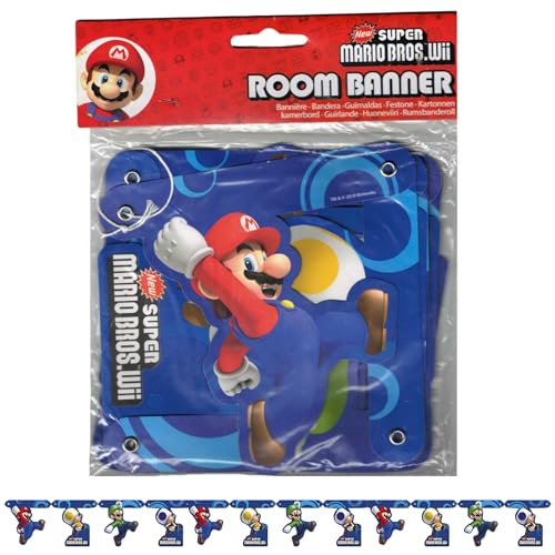 Super Mario Partyware Raumbanner & Pappbecher – 1 Banner von Toptoys2u Bargain Bundles