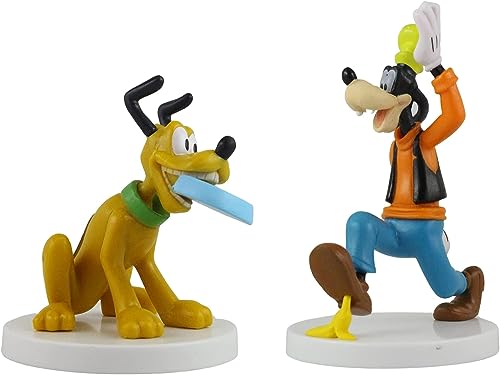 Toptoys2u Bargain Bundles Mickey Mouse and Friends 3D-Figuren – sehr detaillierte Sammelfiguren perfekt für Kuchendekorationen – 5 cm Pluto & 8 cm Goofy – Doppelpack von Toptoys2u Bargain Bundles