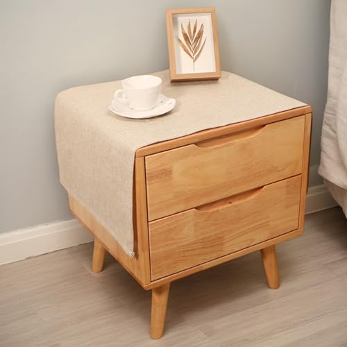 Kleine rechteckige Tischdecke für Nachttisch, solide, rustikale Tischdecke, Leinenstoff, staubdicht, abwischbar, Tischaufsätze für Kühlschrank, TV-Schrank, Mikrowelle, Heimdekoration, 40 x 90 cm Kleine rechteckige Tischdecke für Nachttisch, solide, rustikale Tischdecke, Leinenstoff, staubdicht, abwischbar, Tischaufsätze für Kühlschrank, TV-Schrank, Mikrowelle, Heimdekoration, 40 x 90 cm von Topwon