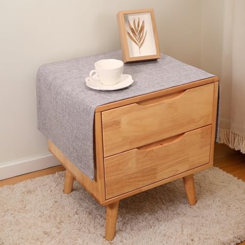 Rechteckige Tischdecke für Nachttisch, einfarbig, rustikale Tischdecke, Leinenstoff, staubdicht, abwischbar, Tischaufsätze für Kühlschrank, Fernsehschrank, Mikrowelle, Heimdekoration, 45 x 115 cm Rechteckige Tischdecke für Nachttisch, einfarbig, rustikale Tischdecke, Leinenstoff, staubdicht, abwischbar, Tischaufsätze für Kühlschrank, Fernsehschrank, Mikrowelle, Heimdekoration, 45 x 115 cm von Topwon