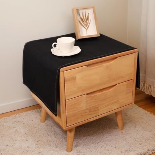 Rechteckige Tischdecke für Nachttisch, einfarbig, rustikale Tischdecke, Leinenstoff, staubdicht, abwischbar, Tischaufsätze für Kühlschrank, Fernsehschrank, Mikrowelle, Heimdekoration, 45 x 115 cm Rechteckige Tischdecke für Nachttisch, einfarbig, rustikale Tischdecke, Leinenstoff, staubdicht, abwischbar, Tischaufsätze für Kühlschrank, Fernsehschrank, Mikrowelle, Heimdekoration, 45 x 115 cm von Topwon