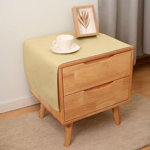 Rechteckige Tischdecke für Nachttisch, einfarbig, rustikale Tischdecke, Leinenstoff, staubdicht, abwischbar, Tischaufsätze für Kühlschrank, Fernsehschrank, Mikrowelle, Heimdekoration, 45 x 115 cm Rechteckige Tischdecke für Nachttisch, einfarbig, rustikale Tischdecke, Leinenstoff, staubdicht, abwischbar, Tischaufsätze für Kühlschrank, Fernsehschrank, Mikrowelle, Heimdekoration, 45 x 115 cm von Topwon