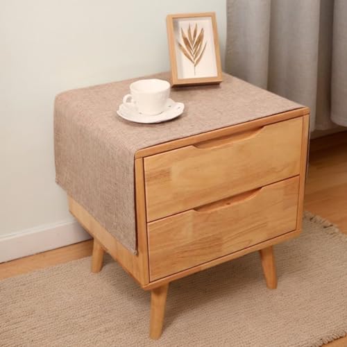 Rechteckige Tischdecke für Nachttisch, einfarbig, rustikale Tischdecke, Leinenstoff, staubdicht, abwischbar, Tischaufsätze für Kühlschrank, Fernsehschrank, Mikrowelle, Heimdekoration, 45 x 115 cm Rechteckige Tischdecke für Nachttisch, einfarbig, rustikale Tischdecke, Leinenstoff, staubdicht, abwischbar, Tischaufsätze für Kühlschrank, Fernsehschrank, Mikrowelle, Heimdekoration, 45 x 115 cm von Topwon