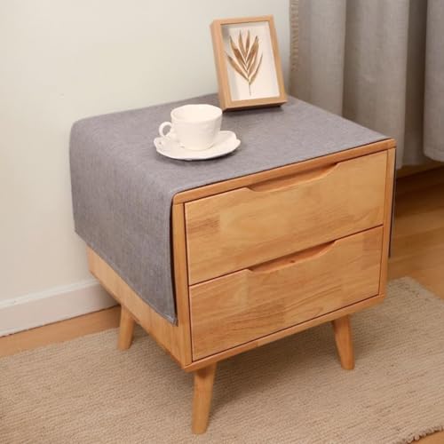 Rechteckige Tischdecke für Nachttisch, einfarbig, rustikale Tischdecke, Leinenstoff, staubdicht, abwischbar, Tischaufsätze für Kühlschrank, Fernsehschrank, Mikrowelle, Heimdekoration, 45 x 115 cm Rechteckige Tischdecke für Nachttisch, einfarbig, rustikale Tischdecke, Leinenstoff, staubdicht, abwischbar, Tischaufsätze für Kühlschrank, Fernsehschrank, Mikrowelle, Heimdekoration, 45 x 115 cm von Topwon