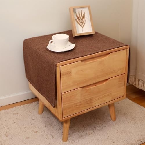Rechteckige Tischdecke für Nachttisch, einfarbig, rustikale Tischdecke, Leinenstoff, staubdicht, abwischbar, Tischaufsätze für Kühlschrank, Fernsehschrank, Mikrowelle, Heimdekoration, 45 x 115 cm Rechteckige Tischdecke für Nachttisch, einfarbig, rustikale Tischdecke, Leinenstoff, staubdicht, abwischbar, Tischaufsätze für Kühlschrank, Fernsehschrank, Mikrowelle, Heimdekoration, 45 x 115 cm von Topwon
