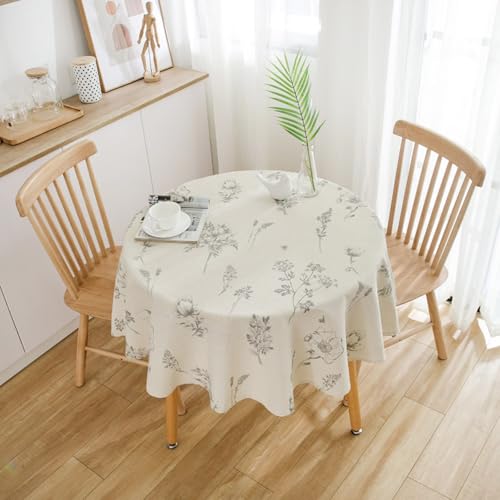 Rechteckige Tischdecke mit Blumenmuster für Couchtisch, Chinoiserie, Vintage-Tischdecke mit Skizzierung von Blumen und Bienen, Polyester- und Baumwollmischgewebe, dekorativ für drinnen und draußen Rechteckige Tischdecke mit Blumenmuster für Couchtisch, Chinoiserie, Vintage-Tischdecke mit Skizzierung von Blumen und Bienen, Polyester- und Baumwollmischgewebe, dekorativ für drinnen und draußen von Topwon