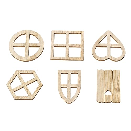 Topyond 100 Stück Holz Fensterausschnitte,Mehrzweck Holzscheiben Für Heimwerker Für Diy, Kinder Handwerk, Und Home Decor Projekte von Topyond