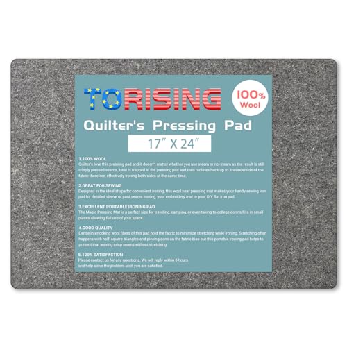 Wollpressmatte zum Quilten, 43,2 x 61 cm, 100 % Wolle, Wärmepresse zum Quilten und Bügeln von Torising