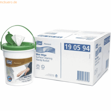 Tork Oberflächenreinigungstücher Premium Spendereimer 27x27cm weiß Eim von Tork