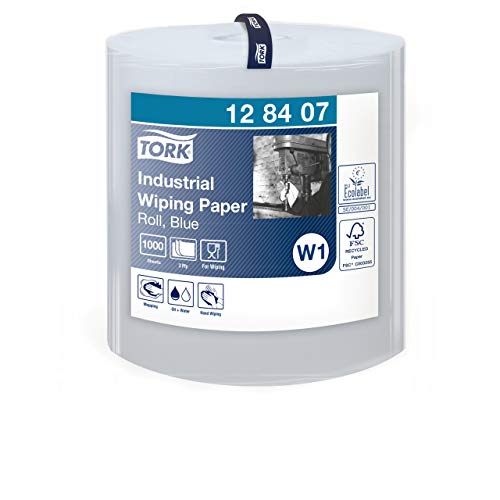 Tork 128407 Industrie Papierwischtücher für W1 Bodenständer- und Wandhalter-System / Saugfähige, 3-lagige Wischtücher Rolle in Blau / Universal Qualität / 1 x 340 m Tork 128407 Industrie Papierwischtücher für W1 Bodenständer- und Wandhalter-System / Saugfähige, 3-lagige Wischtücher Rolle in Blau / Universal Qualität / 1 x 340 m von Tork