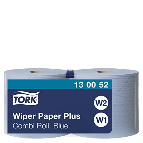 Tork 130052 Starke Mehrzweck Papiertücher für W1/W2 Systeme / 2-lagiges saugfähiges Papier in Blau / 2 x 255m Tork 130052 Starke Mehrzweck Papiertücher für W1/W2 Systeme / 2-lagiges saugfähiges Papier in Blau / 2 x 255m von Tork