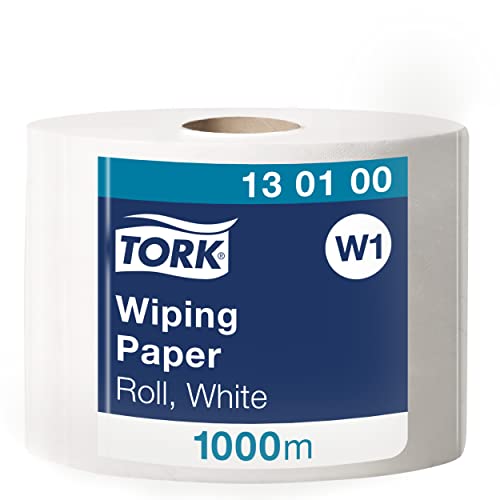 Tork 130100 Mehrzweck Papierwischtücher für W1 Bodenständer- und Wandhalter-System / 1-lagige Putztuchrolle in Weiß / Advanced Qualität / 1 x 1000 m Tork 130100 Mehrzweck Papierwischtücher für W1 Bodenständer- und Wandhalter-System / 1-lagige Putztuchrolle in Weiß / Advanced Qualität / 1 x 1000 m von Tork