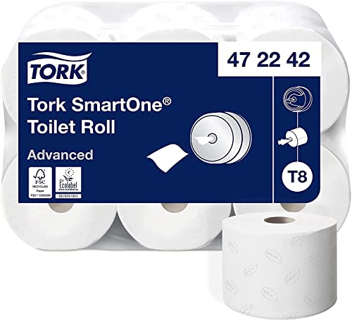 Tork SmartOne Toilettenpapier Weiß T8, Advanced, 2-lagig, 6 × 1.150 Blatt, 472242 von Tork