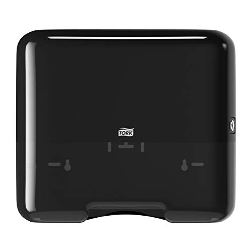 Tork Mini Spender für Zickzack und Lagenfalz Papierhandtücher 553108, Elevation Design - Kompakter H3 Handtuchspender für Falthandtücher zur Einzelblattentnahme, schwarz Tork Mini Spender für Zickzack und Lagenfalz Papierhandtücher 553108, Elevation Design - Kompakter H3 Handtuchspender für Falthandtücher zur Einzelblattentnahme, schwarz von Tork