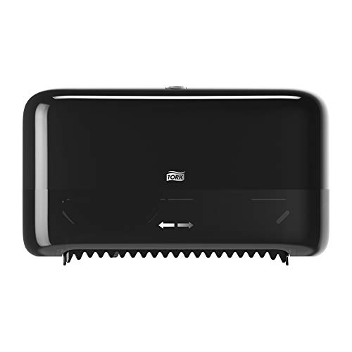 Tork Doppelrollenspender für hülsenloses Midi Toilettenpapier Schwarz T7, Elevation Linie, 558048 Tork Doppelrollenspender für hülsenloses Midi Toilettenpapier Schwarz T7, Elevation Linie, 558048 von Tork