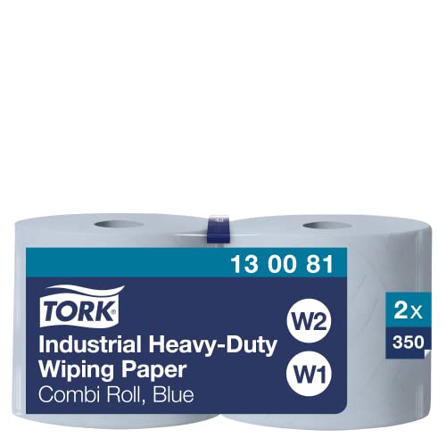 Tork Extra Starke Industrie Papierwischtücher Blau W1/2, Schützen Hände, 2 × 350 Blatt, 130081 Tork Extra Starke Industrie Papierwischtücher Blau W1/2, Schützen Hände, 2 × 350 Blatt, 130081 von Tork