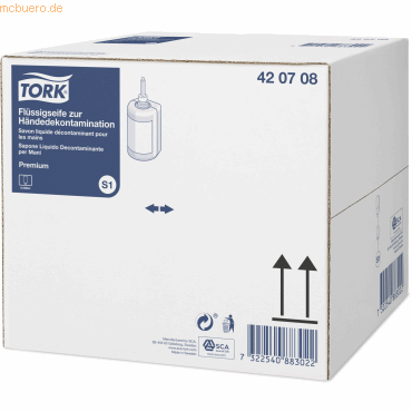 Tork Flüssigseife Premium zur Händedekontamination für S1-System 6 Fla von Tork