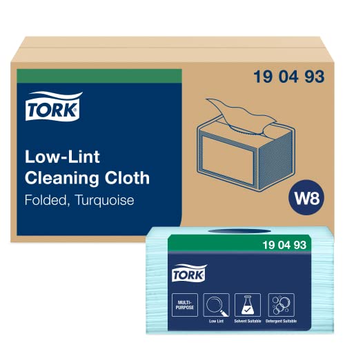 Tork Fusselarme Reinigungstücher Türkis W8, Lösungsmitteltauglich, 8 × 75 Tücher, 190493 Tork Fusselarme Reinigungstücher Türkis W8, Lösungsmitteltauglich, 8 × 75 Tücher, 190493 von Tork