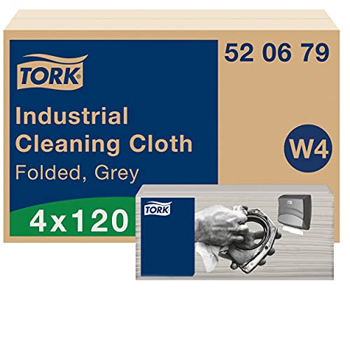 Tork Gefaltete Industrie Reinigungstücher Grau W4, flexibel und weich, 4 × 120 Tücher, 520679 Tork Gefaltete Industrie Reinigungstücher Grau W4, flexibel und weich, 4 × 120 Tücher, 520679 von Tork