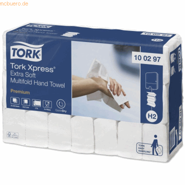 Tork Handtücher Premium Interfold extra weich 2-lagig weiß VE=21x100 S von Tork