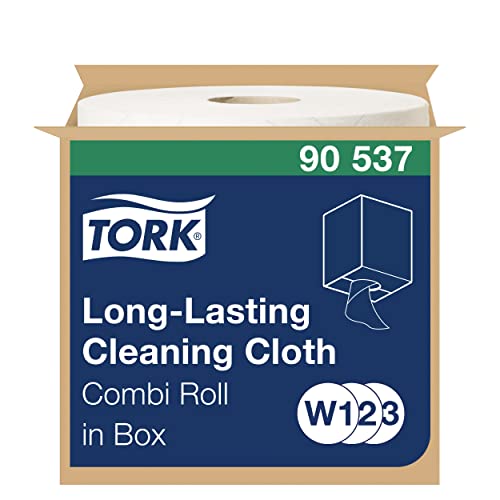 Tork Langlebige Reinigungstücher Weiß W1/2/3, Kombirolle, 1 × 300 Tücher, 90537 Tork Langlebige Reinigungstücher Weiß W1/2/3, Kombirolle, 1 × 300 Tücher, 90537 von Tork