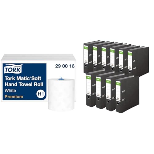 Tork Matic weiches Rollenhandtuch Premium 290016 - H1 Premium Handtuchrollen für Rollenhandtuchspender & Original DINOR Ordner-Wolkenmarmor-Recycling - Made in Germany. 10er Pack 8 cm Tork Matic weiches Rollenhandtuch Premium 290016 - H1 Premium Handtuchrollen für Rollenhandtuchspender & Original DINOR Ordner-Wolkenmarmor-Recycling - Made in Germany. 10er Pack 8 cm von Tork