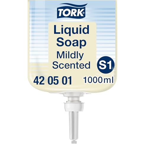 Tork Mild Duftende Hand Flüssigseife S1, frischer Duft, 1 x 1000 ml, 420501 Tork Mild Duftende Hand Flüssigseife S1, frischer Duft, 1 x 1000 ml, 420501 von Tork