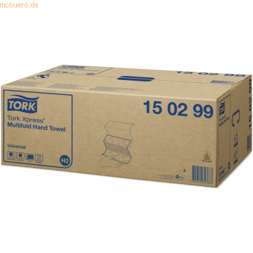 Tork Papierhandtücher Xpress Universal 21x23,4cm H2 Multifold 2-lagig Tork Papierhandtücher Xpress Universal 21x23,4cm H2 Multifold 2-lagig von Tork