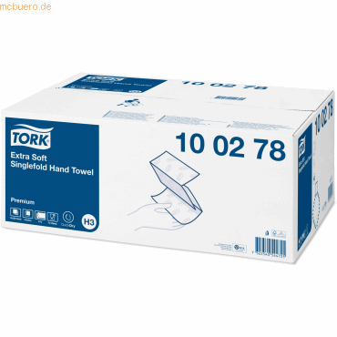 Tork Papierhandtücher extra weich H3 2x23cm Zickzackfalz 2-lagig weiß von Tork