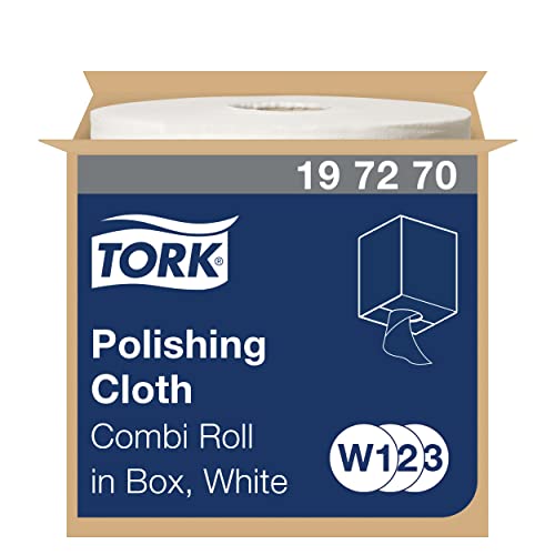 Tork Poliertücher Weiß W1/2/3, Professionelle Qualität, 1 × 450 Tücher, 197270 von Tork