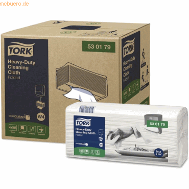 Tork Reinigungstücher Extra staaark 1-lagig 35,5x41,5cm weiß VE=5x100 von Tork