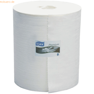 Tork Reinigungstücher Premium 530 1-lagig 43x38cm weiß 1 Rolle mit 710 Tork Reinigungstücher Premium 530 1-lagig 43x38cm weiß 1 Rolle mit 710 von Tork