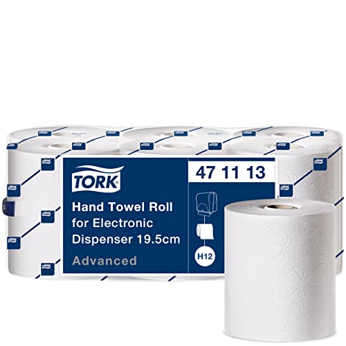 Tork Rollenhandtuch für Sensor-Systeme 471113 - H12 und H13 - Advanced Papierhandtücher für elektrische Rollenhandtuch-Spender- saugfähig und reißfest, 2-lagig, weiß - 6 Rollen, Mittel Tork Rollenhandtuch für Sensor-Systeme 471113 - H12 und H13 - Advanced Papierhandtücher für elektrische Rollenhandtuch-Spender- saugfähig und reißfest, 2-lagig, weiß - 6 Rollen, Mittel von Tork