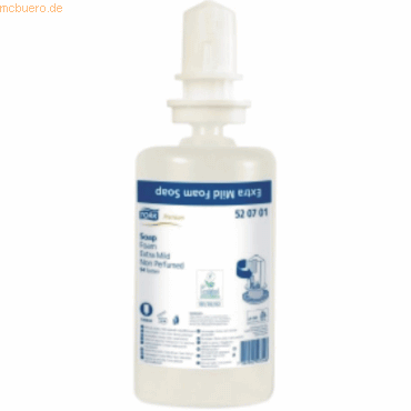 Tork Schaumseife Premium Extra Mild für S4-System unparfümiert 6 Flako Tork Schaumseife Premium Extra Mild für S4-System unparfümiert 6 Flako von Tork