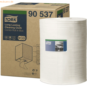 Tork Reinigungstücher langlebig 1-lagig 32x38cm weiß 1 Rolle mit 300 T von Tork