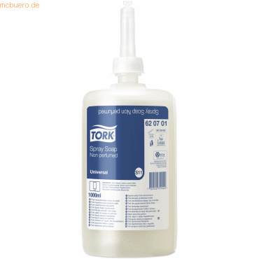 Tork Sprayseife Universal S11 unparfümiert 6x1 Liter von Tork