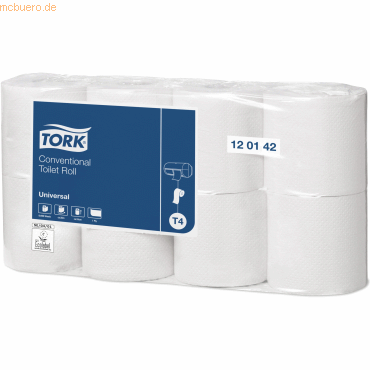 Tork Toilettenpapier Advanced Conventional 1-lagig weiß VE=8x8 Rollen von Tork
