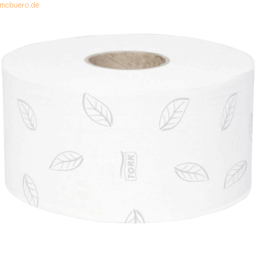 Tork Toilettenpapier Advanced Mini Jumbo Rolle 2-lagig 10cmx170m weiß von Tork