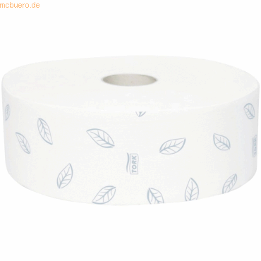 Tork Toilettenpapier Premium Jumbo Rolle 2-lagig 10cmx360m weiß VE=6 R von Tork