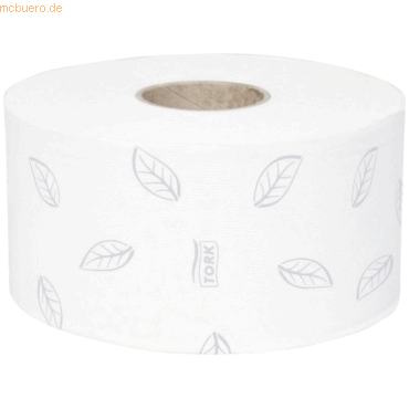 Tork Toilettenpapier Premium Mini Jumbo Rolle 3-lagig 10cmx120m weiß V von Tork