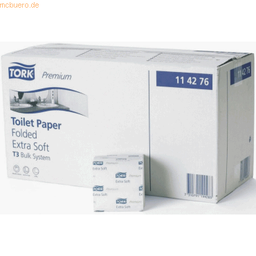 Tork Toilettenpapier Premium gefaltet 2-lagig 11x19cm weiß VE=30x252 T Tork Toilettenpapier Premium gefaltet 2-lagig 11x19cm weiß VE=30x252 T von Tork