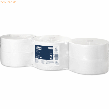 Tork Toilettenpapier Universal Jumbo Rolle 1-lagig 9,5cmx650m weiß VE= von Tork