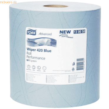 Tork Wischtücher Advanced 420 Performance 2-lagig 37x34cm/510m blau Tork Wischtücher Advanced 420 Performance 2-lagig 37x34cm/510m blau von Tork