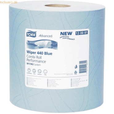 Tork Wischtücher Advanced 440 Performance 3-lagig 23,5x34cm/119m blau Tork Wischtücher Advanced 440 Performance 3-lagig 23,5x34cm/119m blau von Tork