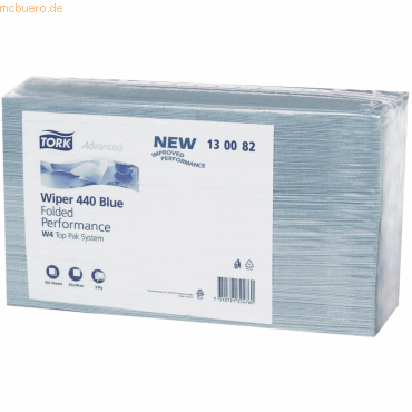 Tork Wischtücher Advanced 440 Performance 3-lagig 38,5x32,5cm blau VE= Tork Wischtücher Advanced 440 Performance 3-lagig 38,5x32,5cm blau VE= von Tork