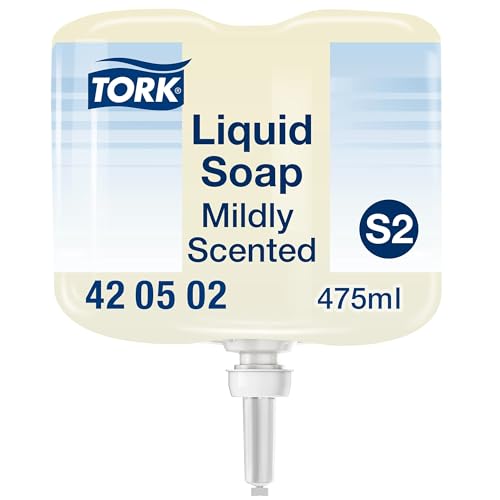 Tork Mild Duftende Hand Mini Flüssigseife S2, frischer Duft, 1 × 475 ml, 420502 von Tork